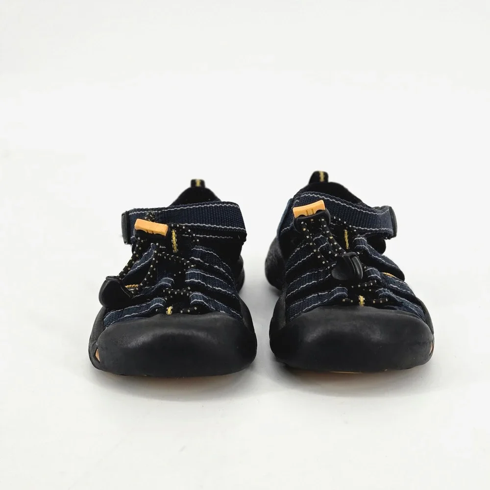 Keen Newport H2 Waterproof Sandals Kids Size 5 Navy Blue Black Yellow Outdoor